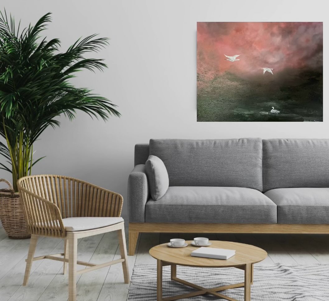 Obraz "Łabędzie" - obrazek 3